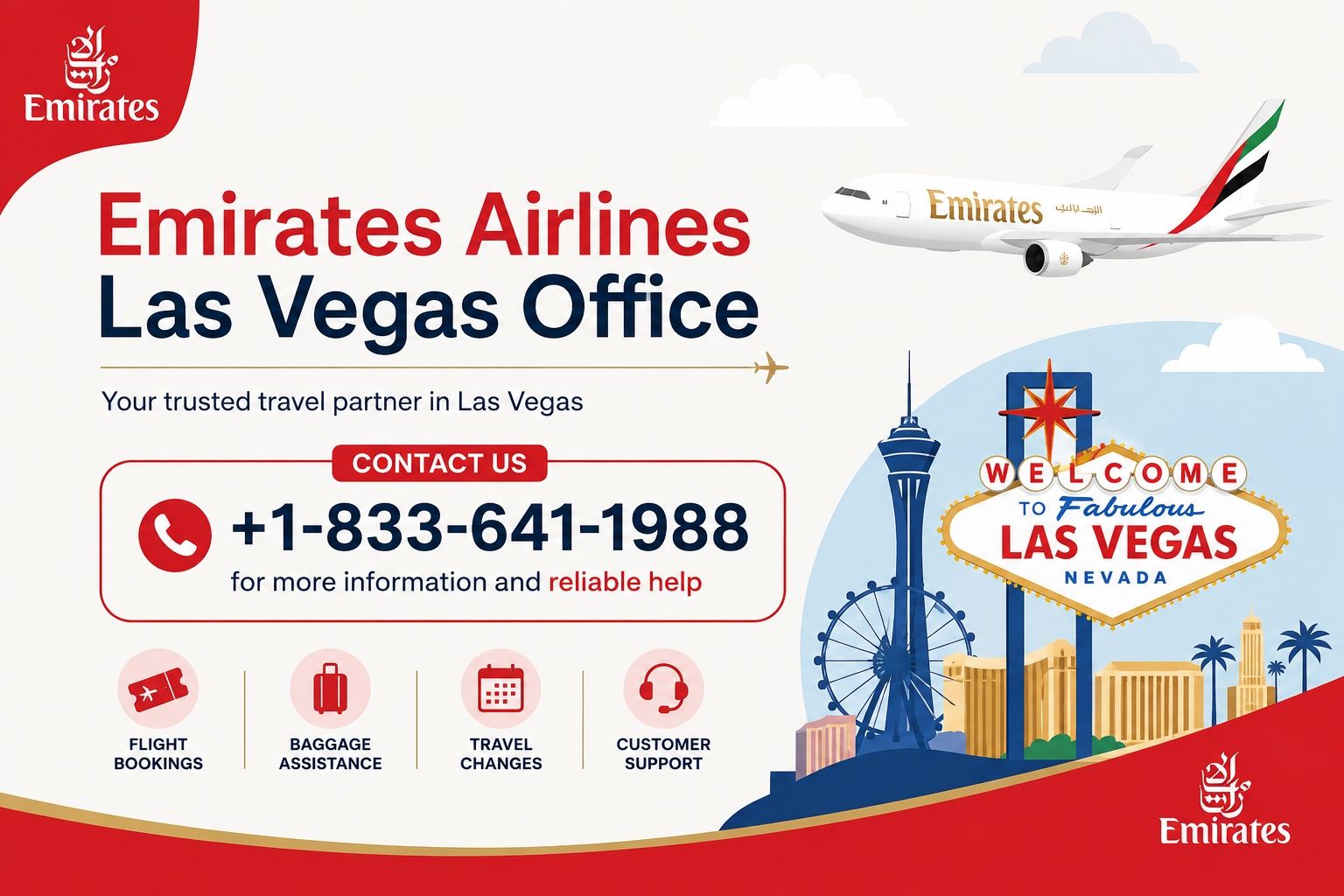 +1-833-641-1988 Emirates Airlines Las Vegas Office