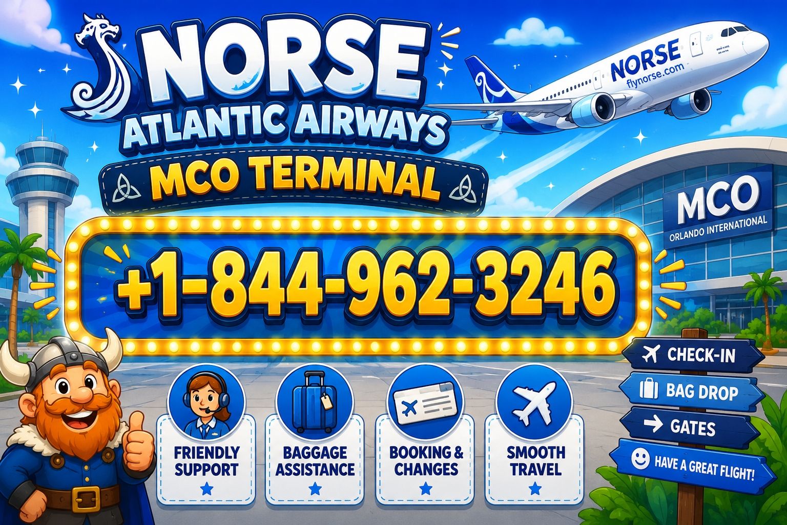 +1-844-962-3246 Norse Atlantic Airways MCO Terminal