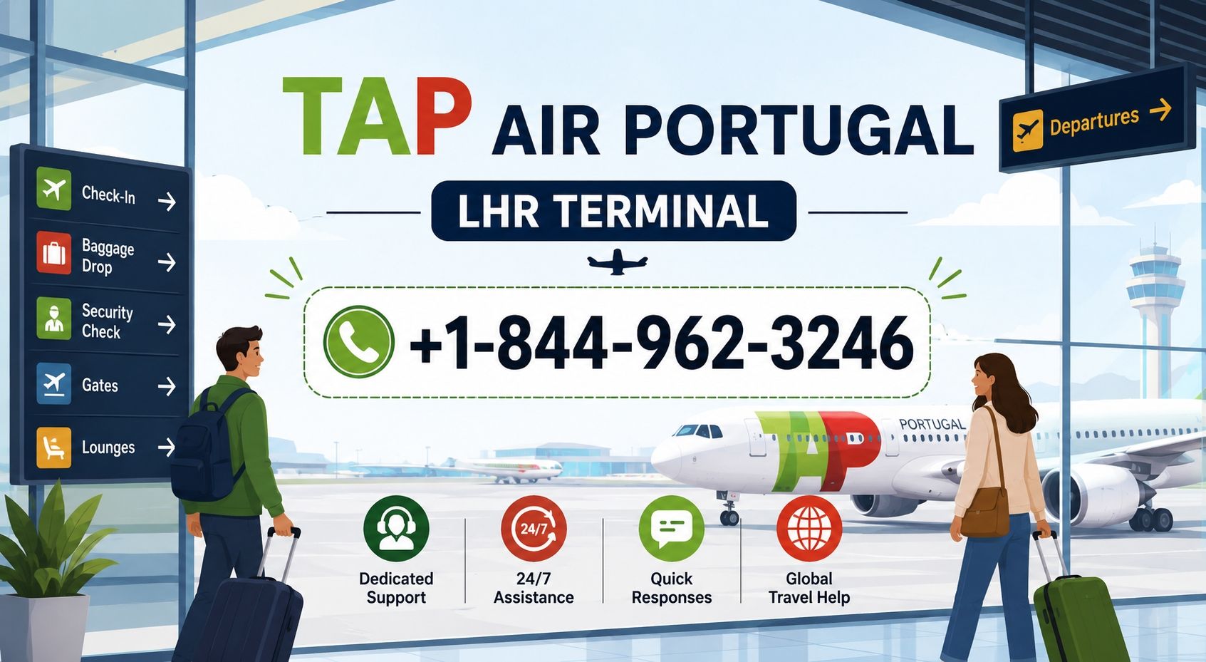 +1-844-962-3246 TAP Air Portugal LHR Terminal